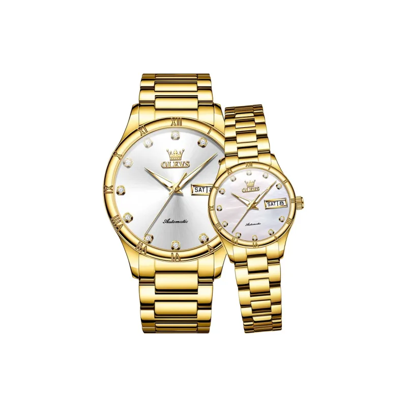 OLEVS Automatic Mechanical Movement Watch Unisex White Dial-7