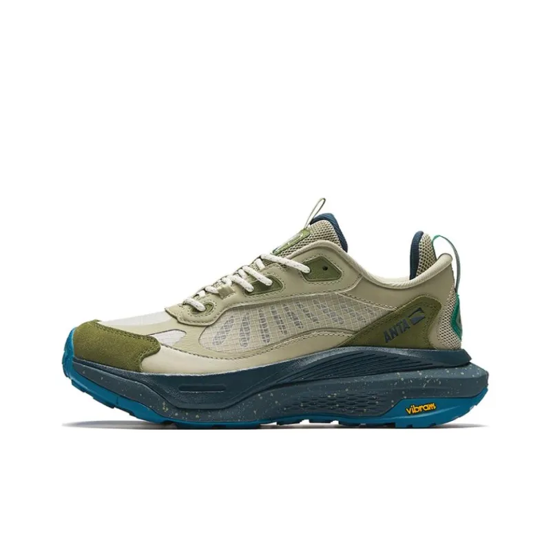 Anta Mountain Pro Wear-Resistant Low-Top Casual Shoes Men's Green Blue-0
