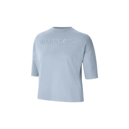 Nba X Nike Golden State Warriors T-Shirts Women's Light Armor Blue