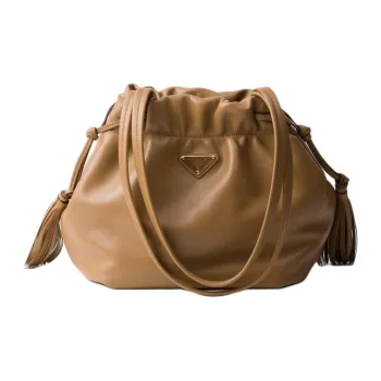 PRADA Nappa Leather Crossbody Bag Shoulder Bag Women's Caramel