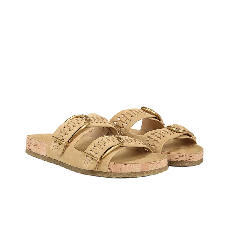 VERONICA BEARD Slide Slippers Women's Light Brown-2