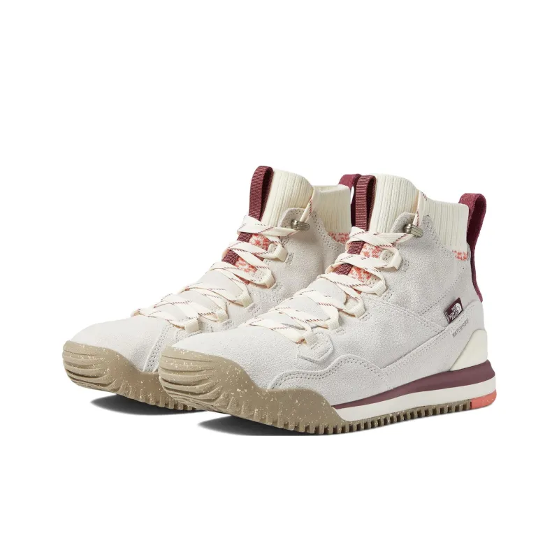 THE NORTH FACE Wear-Resistant Waterproof And Breathable High-Top Hiking Shoes Men's White Gray-1