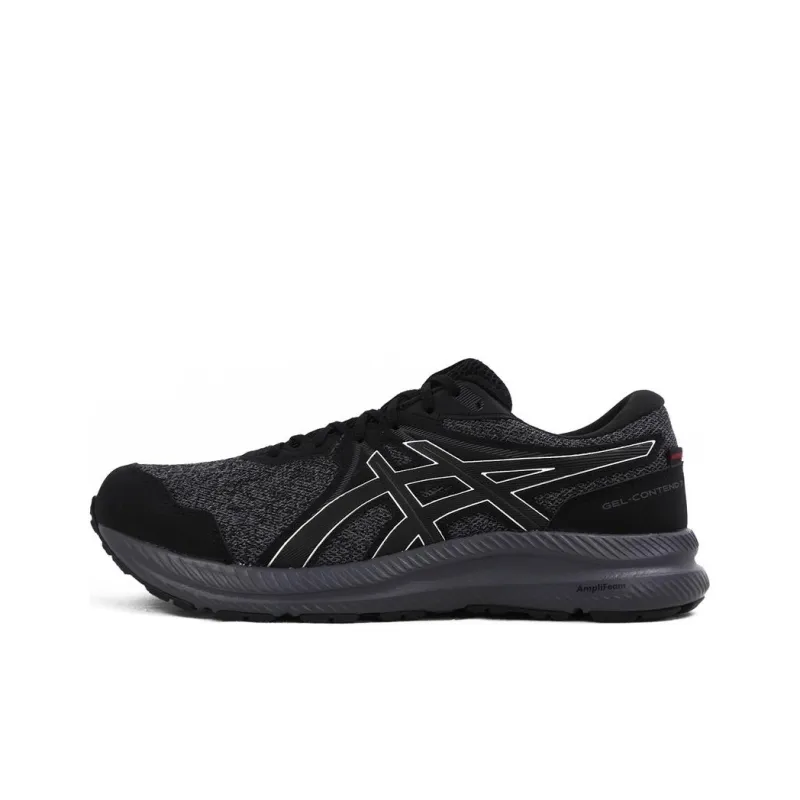 Asics Gel-Contend 7 Water-Resistant Low-Top Casual Running Shoes Men's Black Silver-0