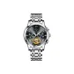 White Case Black Dial White Steel Band