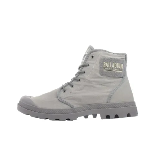 Palladium Pampa Wear Resistant High Top Canvas Shoes Men's Gray