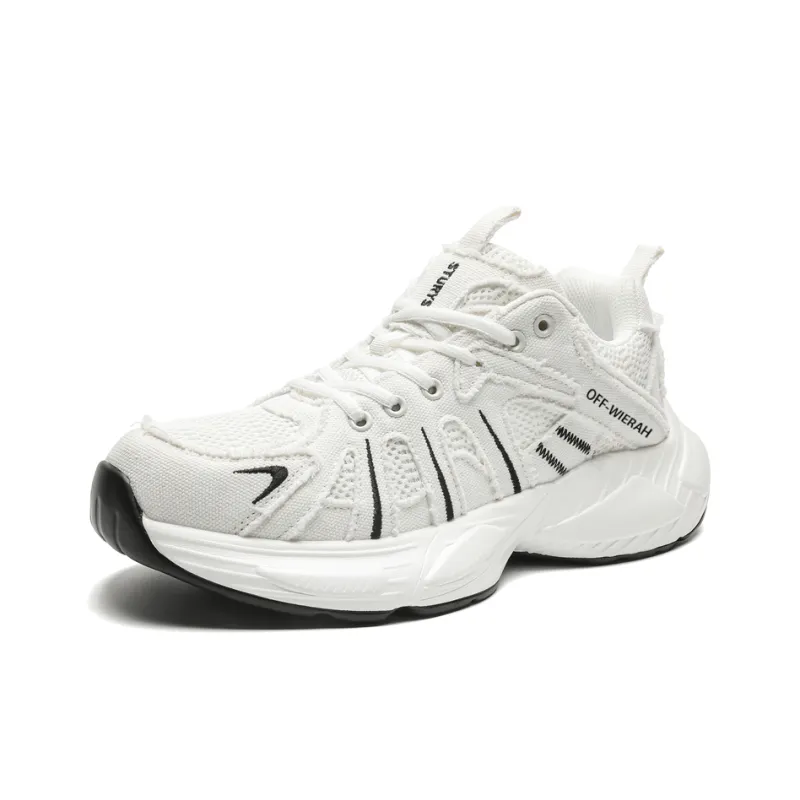 OFF-WIERAH Anti-Slip And Wear-Resistant Breathable Low-Top Chunky Sneakers Men's-2