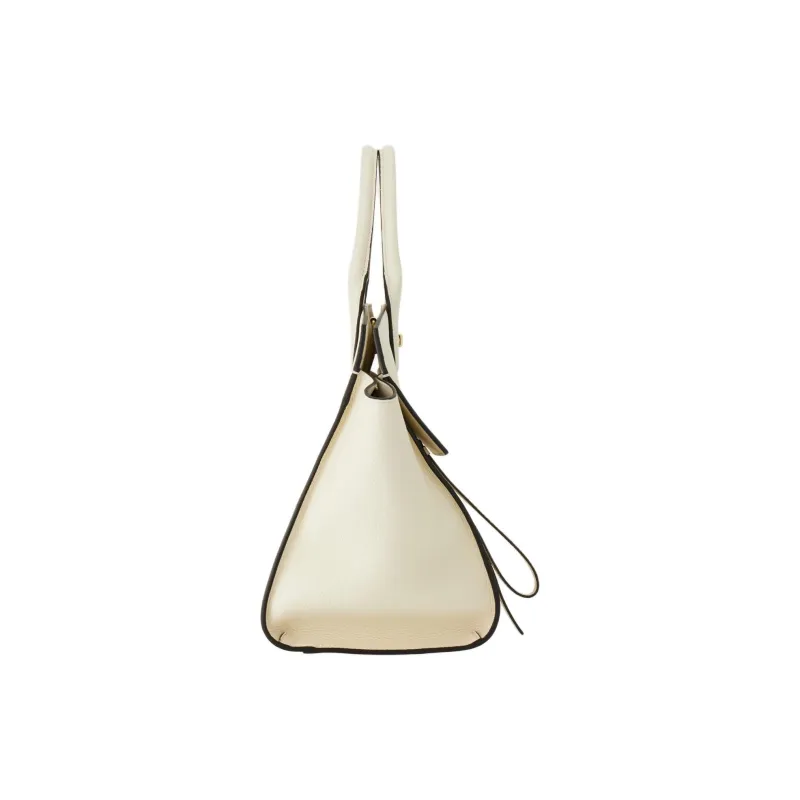 FERRAGAMO Studio Calfskin One Shoulder Handbags Medium Size Women's Ecru-3
