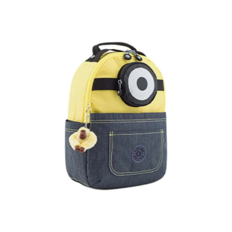 Kipling MINIONS, Collaboration Polyester Backpack Medium Size Unisex Yellow-1