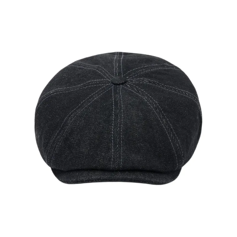 STETSON Cotton Denim Berets Unisex Black-1