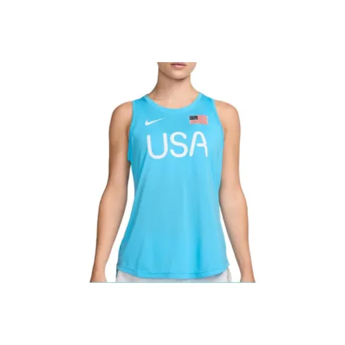 Nike USA Olympic Team Series Tank Tops Women's Blue