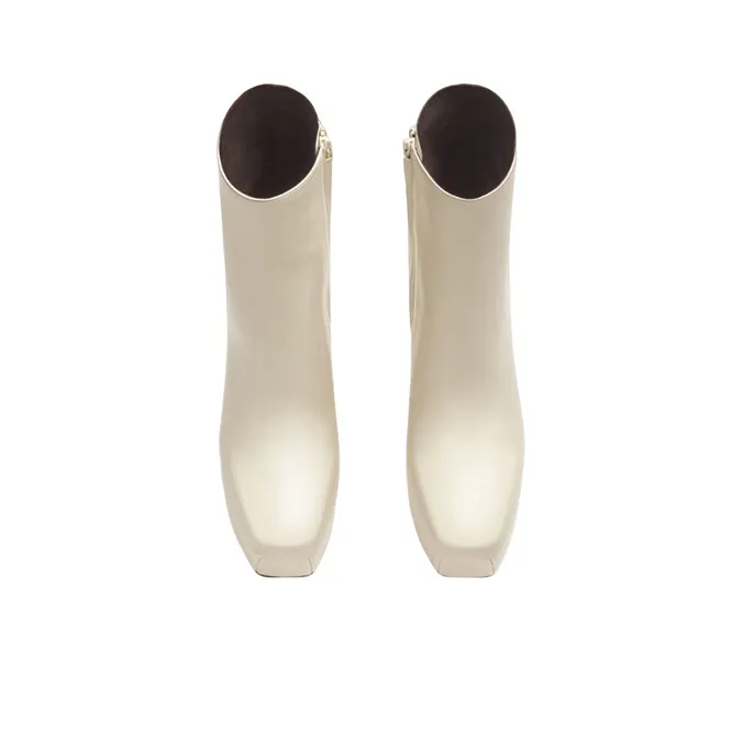 Bottega Veneta Mostra Ankle Boots 6cm Women's White-2