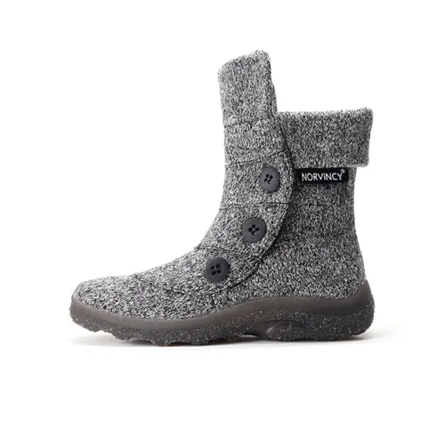 NORVINCY Snow Boots Unisex Woven Gray