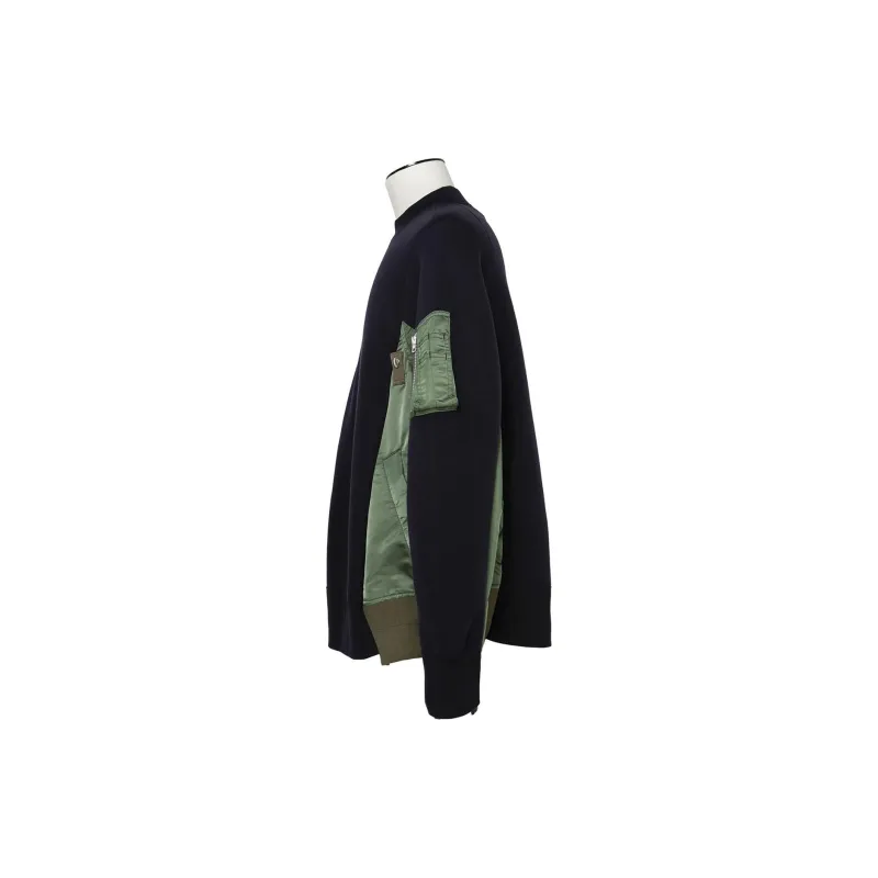 Sacai Sponge Sweat X MA 1 Pullover-2