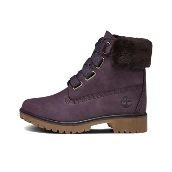 Timberland 6 Inch Jayne Shearling Waterproof Wide Fit Boots 'Dark Purple' Women's