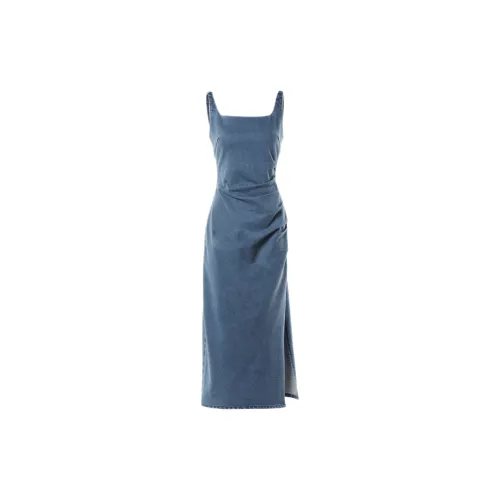 DPLAY Slip Dresses Women's Denim Blue