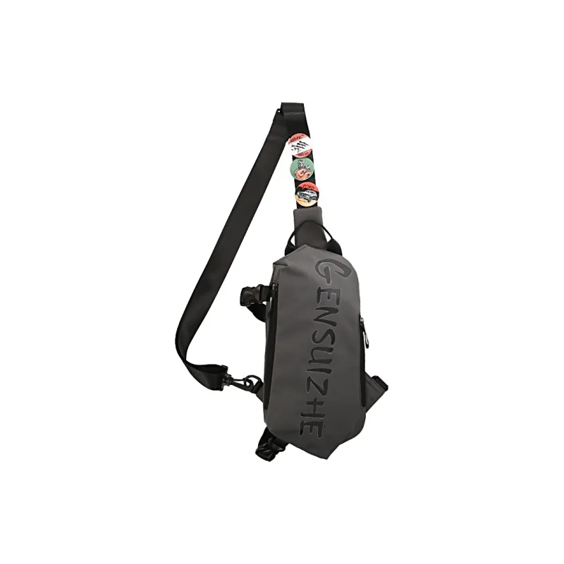 OURFUN Canvas Sling Bag Regular Unisex White/Gray/Black/Army Green-2