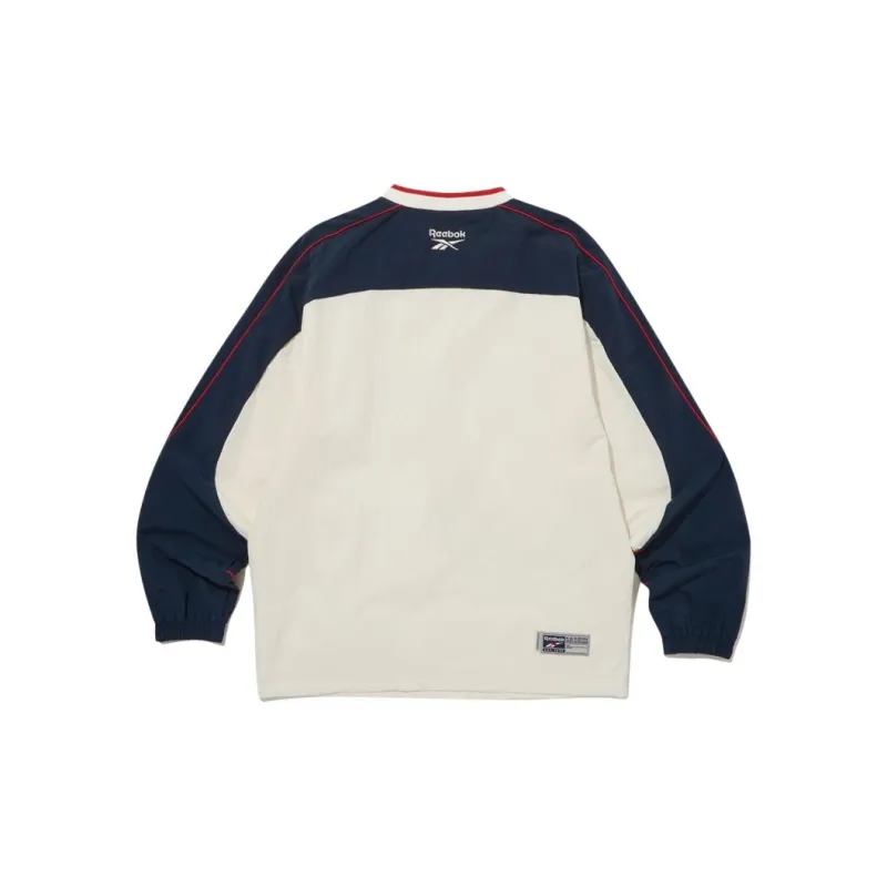 Reebok T-Shirt Men's White/Navy Blue-1