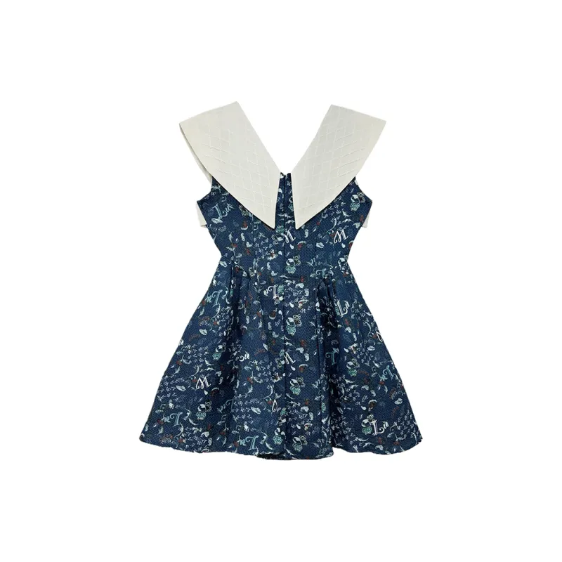 Icicofficial Sleeveless Dress Women's Blue-1