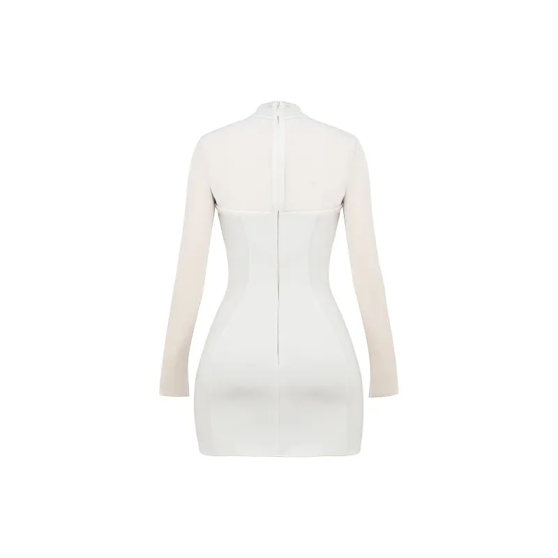 HOUSE OF CB HOLLY Long Sleeved Dress Women's WHITE/White-1