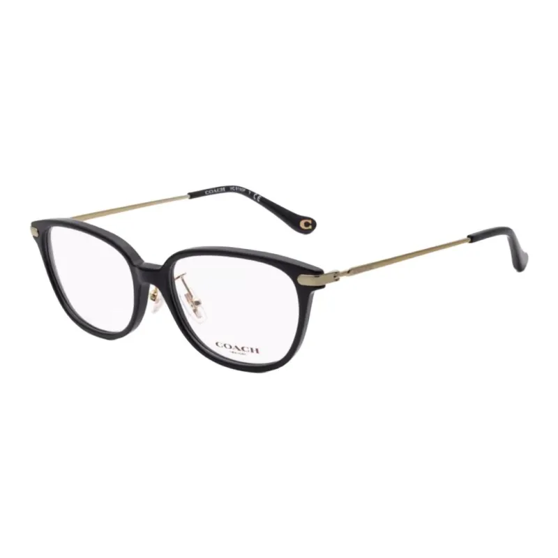 COACH Plate Frame Irregular Shape Eyeglass Frames Unisex Black-0
