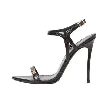 DSQUARED 2 Metallic Finish Printed Heeled Sandals Women's