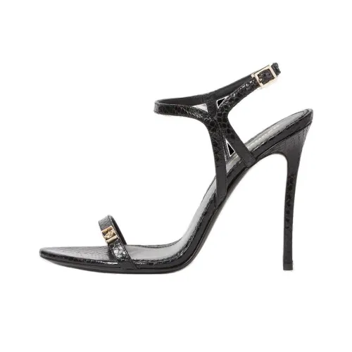 DSQUARED 2 Metallic Finish Printed Heeled jacob Sandals Women's