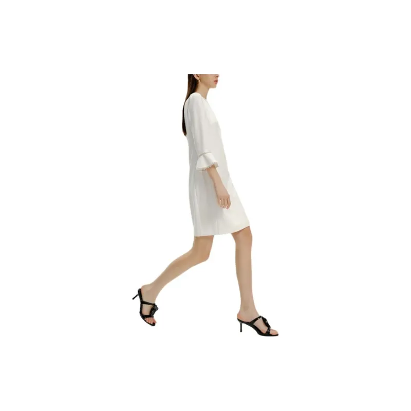 KARL LAGERFELD SS24 Long-Sleeved Dresses Women's White-2