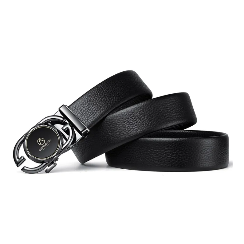 AUGTARLION High End Luxury Automatic Buckle Cow Leather Leather Belts Men's Width  3.5cm-1