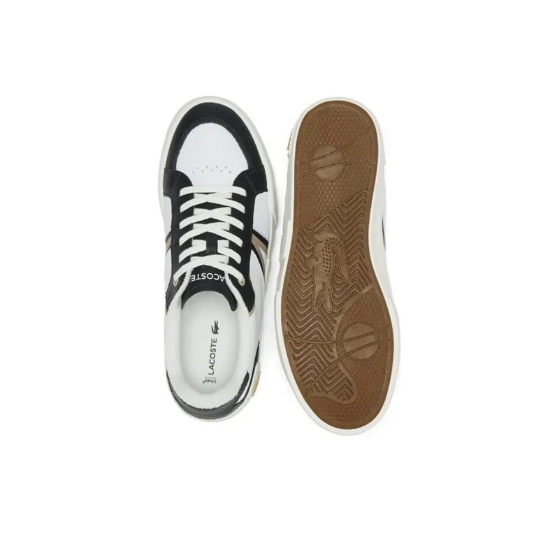 LACOSTE Skateboard Shoes Men's White Black-4