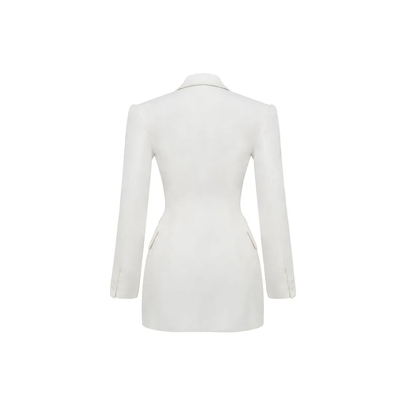 HOUSE OF CB AMIA Long Sleeved Dress Women's WHITE/White-1