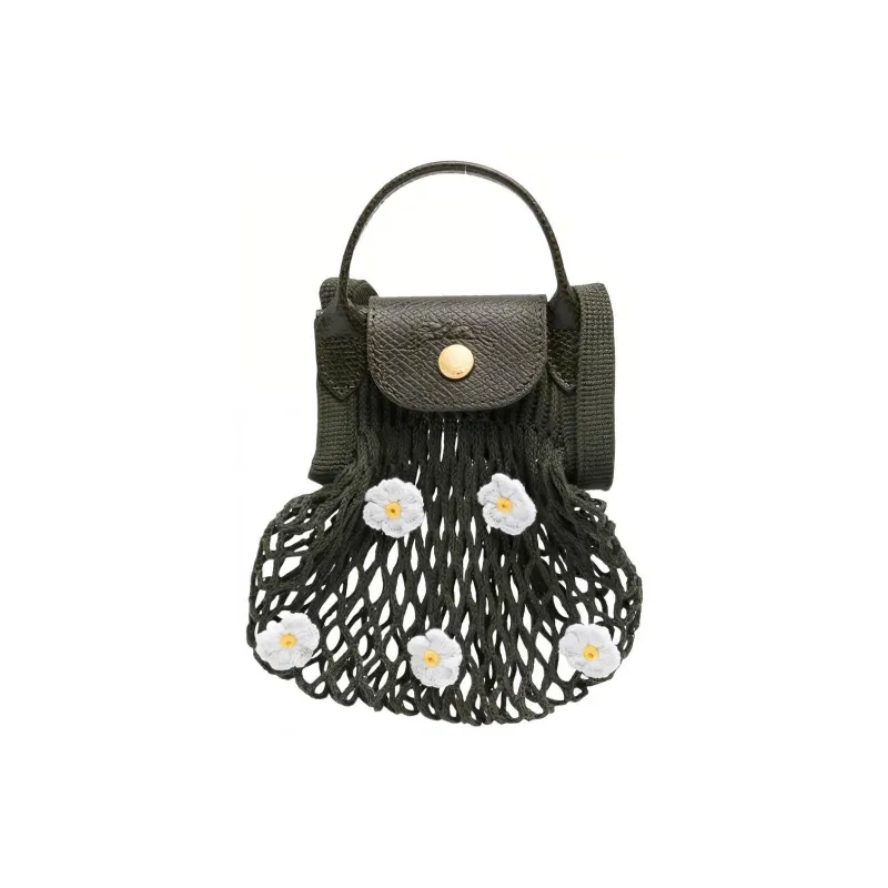 LONGCHAMP XS Le Pliage Filet Mesh Floral-appliqué Bag-0