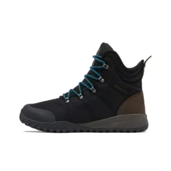 Columbia Fairbanks Anti-Slip Wear-Resistant High-Top Outdoor Shoes Men's Blue Brown
