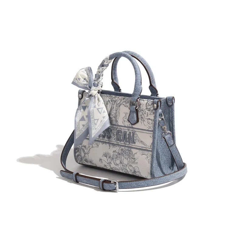 MISS GAIL Artificial Leather Shoulder Bag, Crossbody Bag, Handbag Regular Women's Blue-10