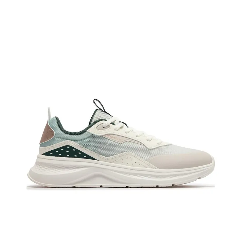 361° Anti Slip Wear Resistant Low Top Running Shoes Men's White Green-1