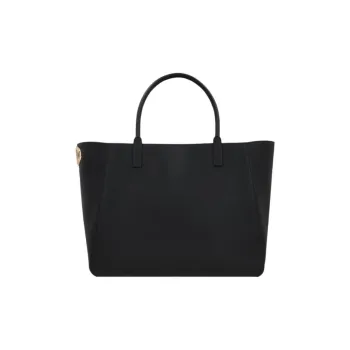 Valentino VlogoGARAVANI Calfskin Handbag Large Size Women's Black