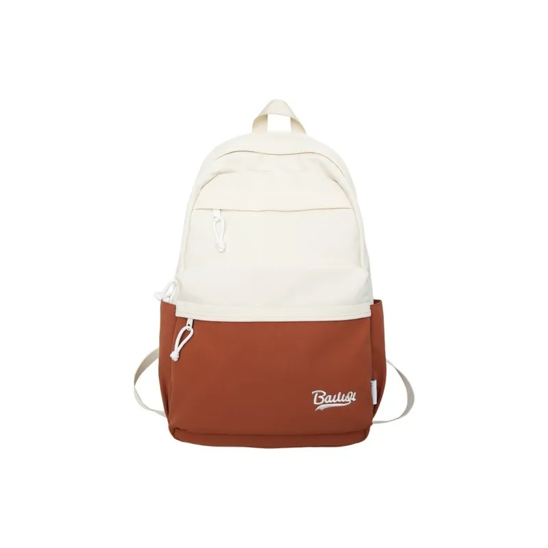 Huangmu Nylon Backpack Regular Unisex Brown & Black/Gray & Blue/White & Brown/White & Green/Gray-2