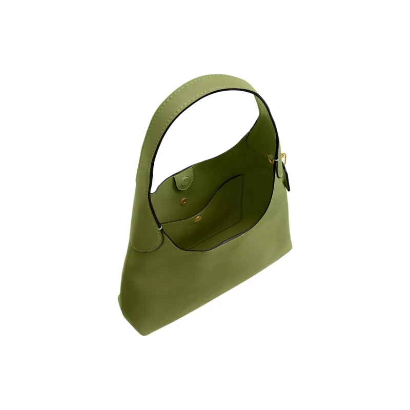 COACH Brooklyn Natural Grain Leather Hobo Bag, Handbag, Shoulder Bag Tubas Women's Green-3