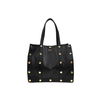 MOSCHINO Leather Tote Bag Shopping Bag Shoulder Bag Handbag Women's Black