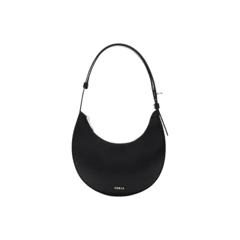 Furla Delizia Leather One Shoulder Handbag Mini Women's Black