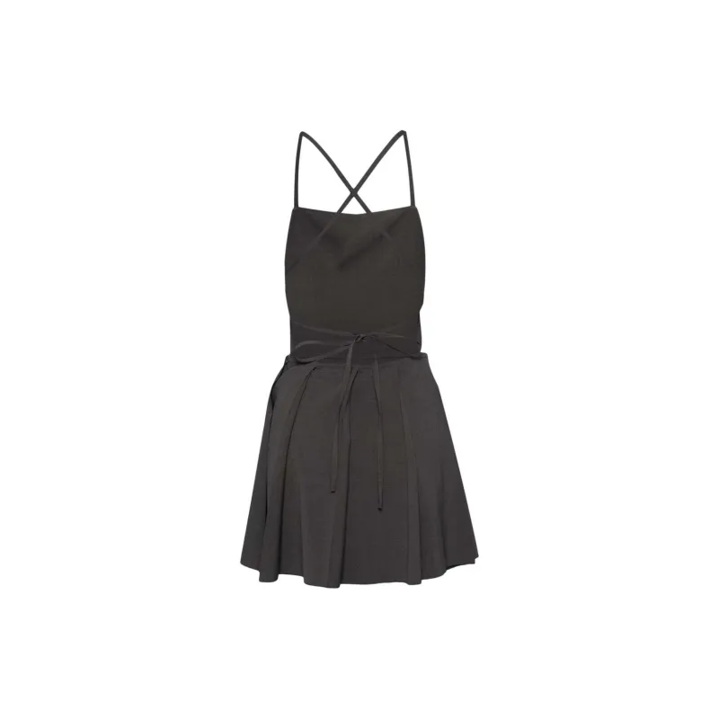 LOW CLASSIC Pleated Open back Minidress-1