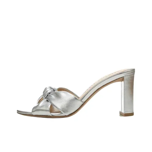 VERONICA BEARD Slide Slippers 7.6cm Women's Silver