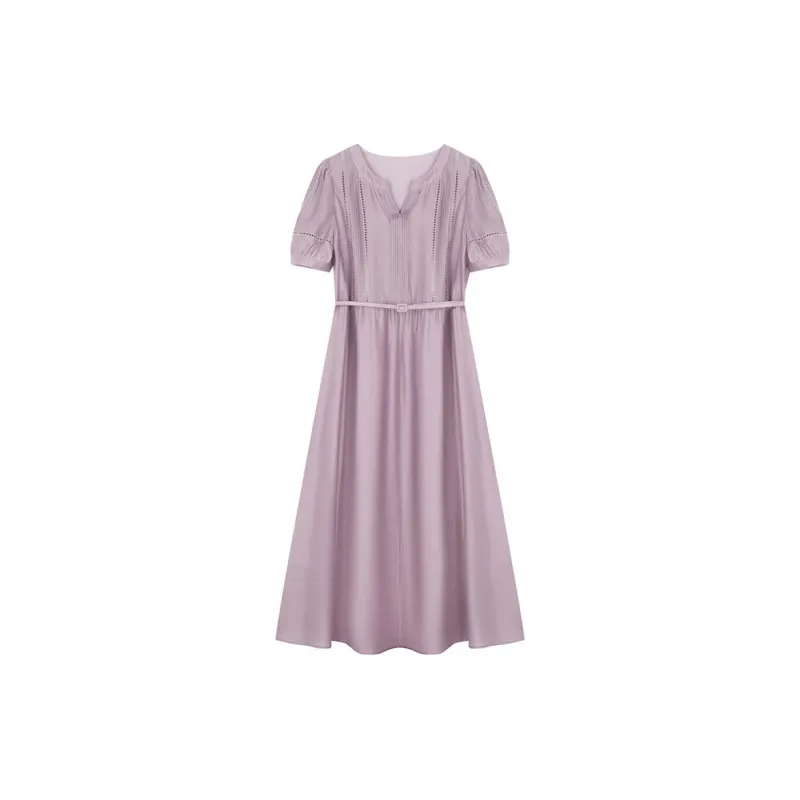 IHIMI Short Sleeved Dresses Women's Hyacinth Purple-1