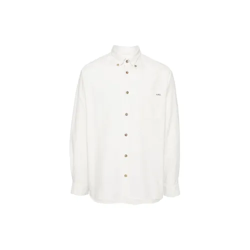 A.P.C Shirts Men Off White