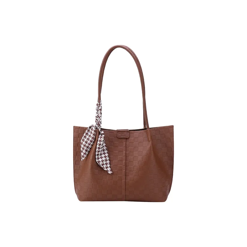 MingLu PU Shoulder Bag Regular Women's Khaki/Brown/Ecru/Black-19