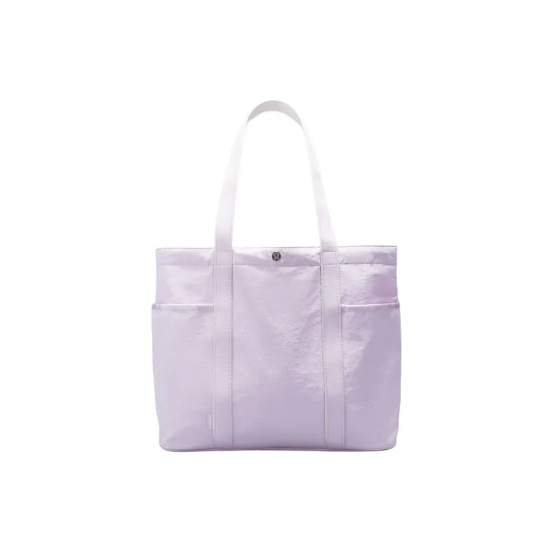 Lululemon Nylon Polyester Tote Bag, Shopping Bag, Handbag Regular Unisex Lilac-0