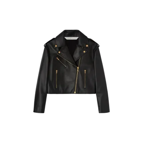 PALM ANGELS Logo-print Leather Biker Jacket