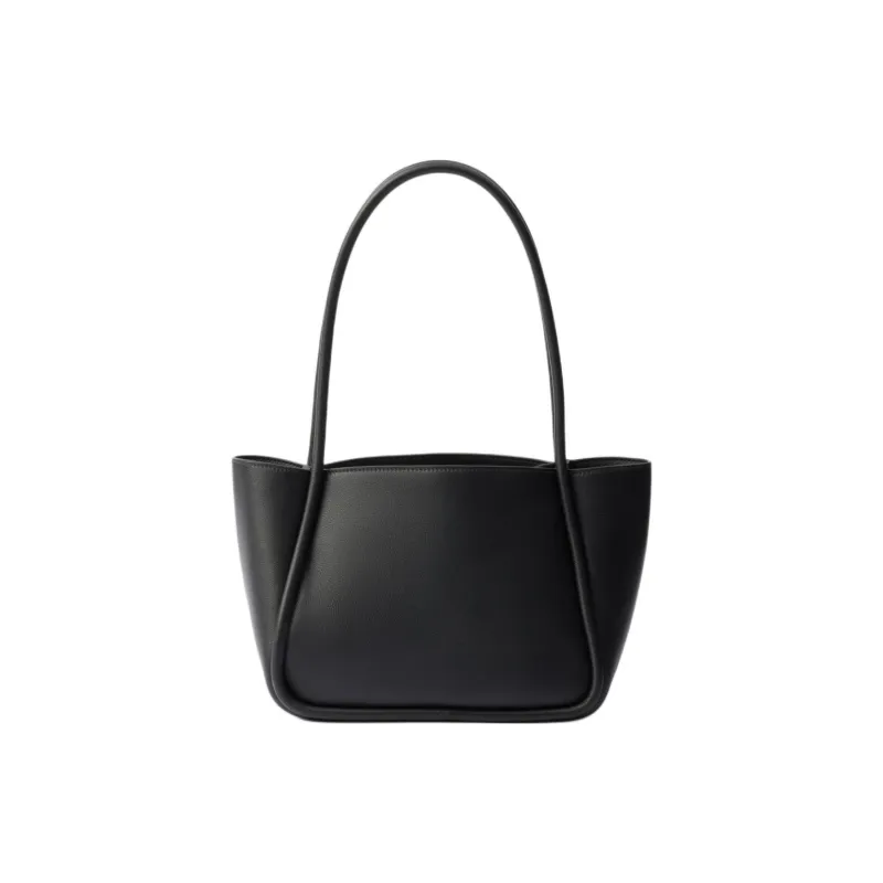 PRADA Grain Leather One Shoulder Handbag Mini Women's Black-3