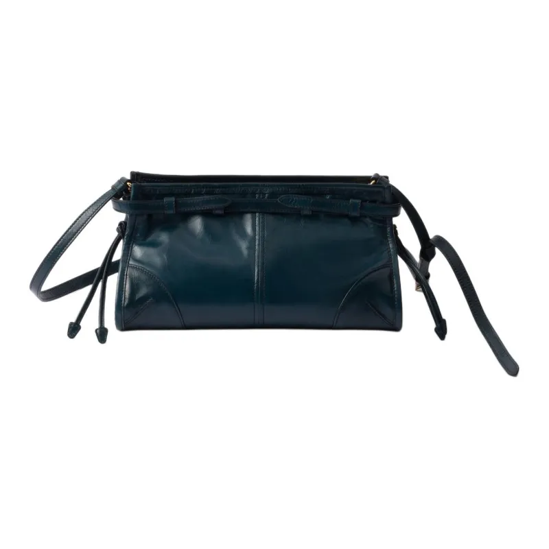 PRADA Leather Crossbody Bag, Shoulder Bag Women's Denim-2