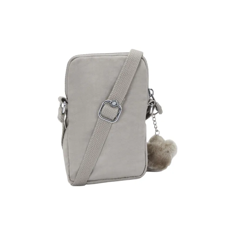 Kipling Polyamide Cell Phone Pouch, Shoulder Bag, Crossbody Bag Small Size Unisex Gray-1