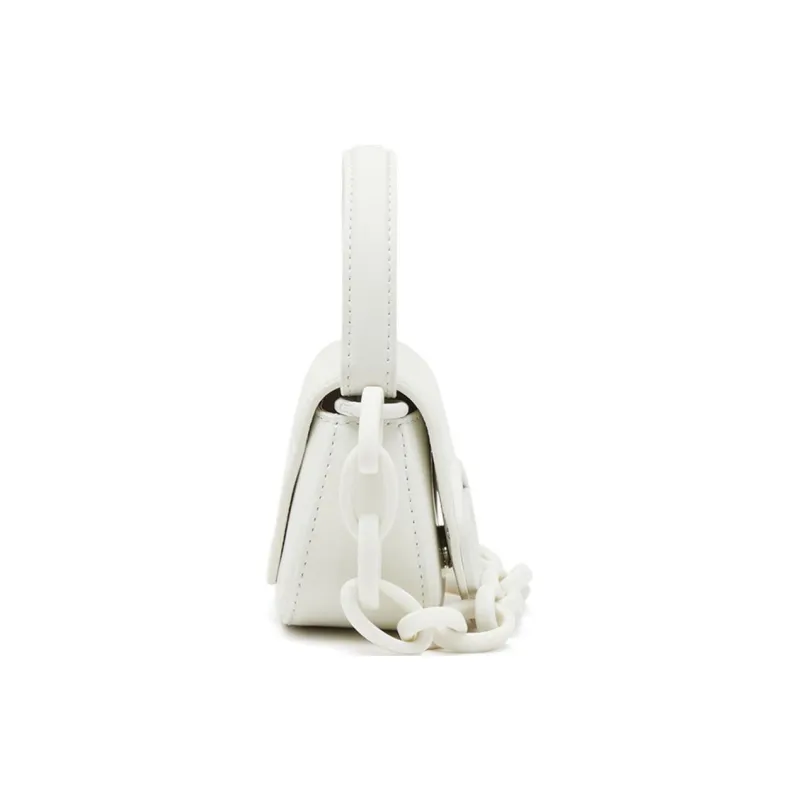 DIESEL Cow Leather Shoulder Bags Handbags Mini Women's White-2